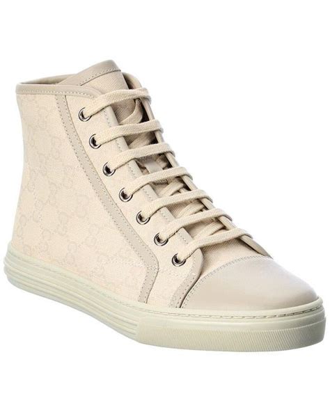 gucci canvas high top sneakers|Gucci sneakers diamond.